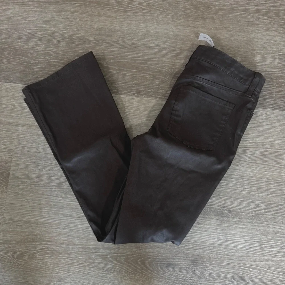 Banana Republic Mid-Rise Bootcut Pants Womens 27/4 Chocolate Brown Coated Denim